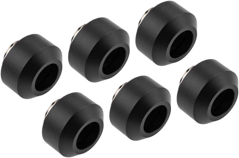 Optimus Hardtube jungiamosios detalės, 12 mm, 6 vnt. pakuotėje su įrankiu – juodos