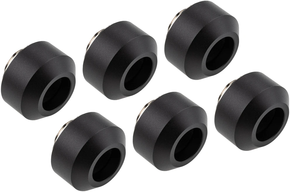 Optimus Hardtube jungiamosios detalės, 12 mm, 6 vnt. pakuotėje su įrankiu – juodos