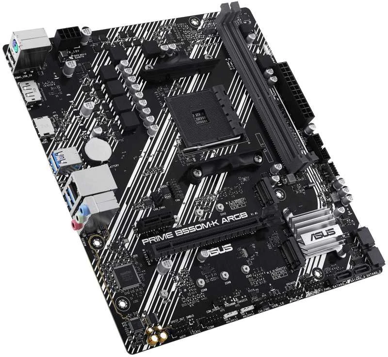 ASUS Prime B550M-K ARGB, AMD B550 pagrindinė plokštė - lizdas AM4