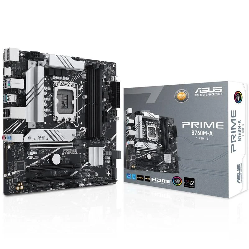 Pagrindinė plokštė Motininė Plokštė - ASUS Prime B760M-A-CSM LGA 1700, Juoda