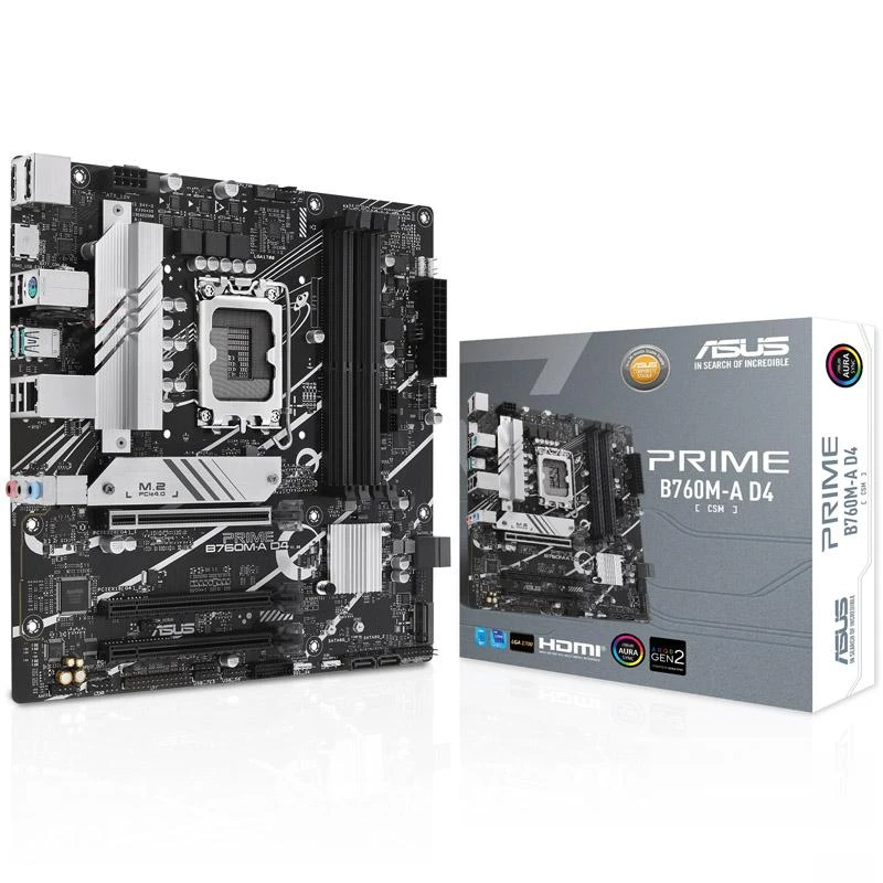 Motininė Plokštė - ASUS PRIME B760M-A D4-CSM Intel B760 LGA 1700 micro ATX