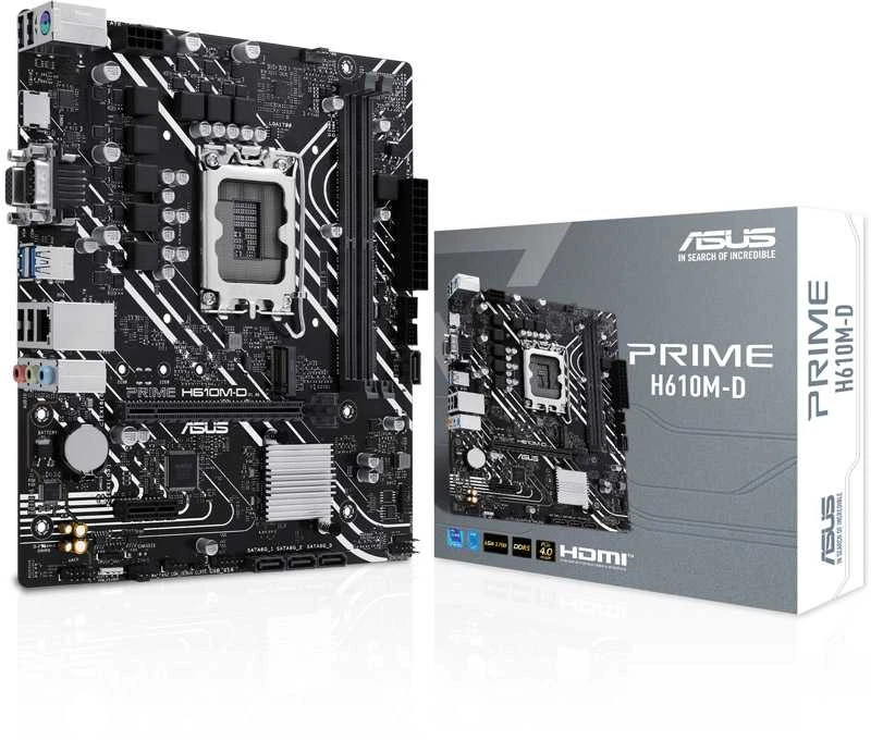 Pagrindinė plokštė ASUS PRIME H610M-D (Intel.1700.DDR5.mATX)