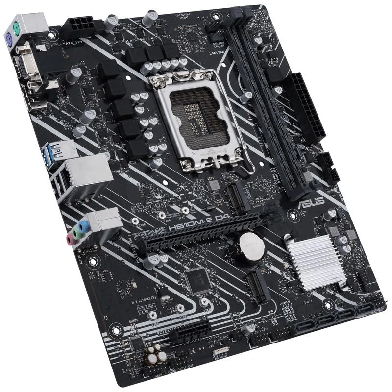 Pagrindinė plokštė ASUS PRIME H610M-E D4-CSM LGA1700 mATX MB 2xDDR4 4xSATA 2xM.2