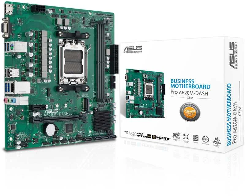 pagrindinė plokštė Asus PRO A620M-DASH-CSM