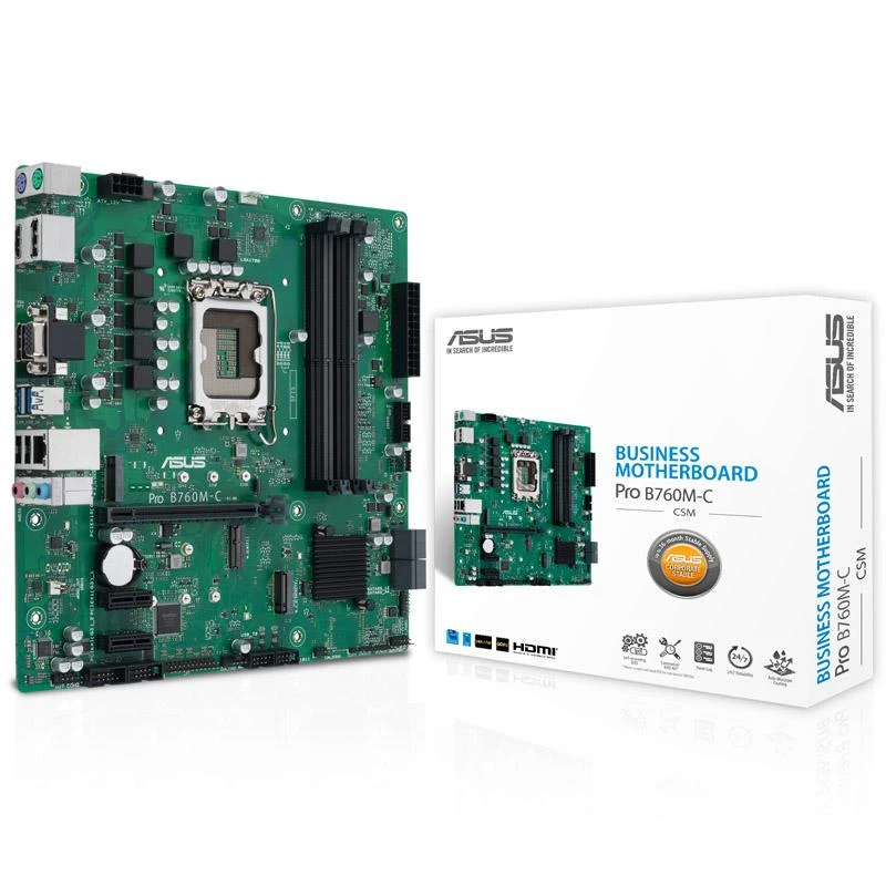 Pagrindinė plokštė ASUS Pro B760M-C-CSM/LGA1700/mATX