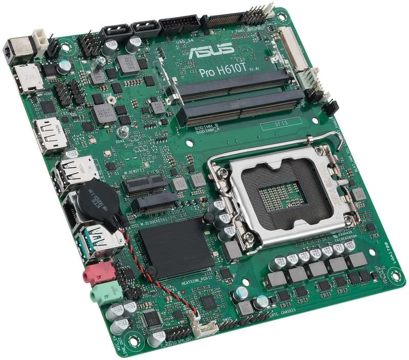 Pagrindinė plokštė ASUS PRO H610T-CSM, Intel H610, LGA 1700, mini ITX