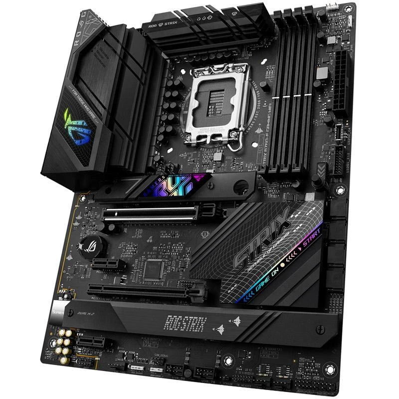 Pagrindinė plokštė Asus ROG STRIX B760-F GAMING WIFI Procesorių šeima Intel, Procesoriaus lizdas LGA1700, DDR5 DIMM, Atminties lizdai 4, Palaikomos standžiojo disko sąsajos SATA, M.2, SATA jungčių skaičius 4, Mikroschemų rinkinys Intel B760, ATX