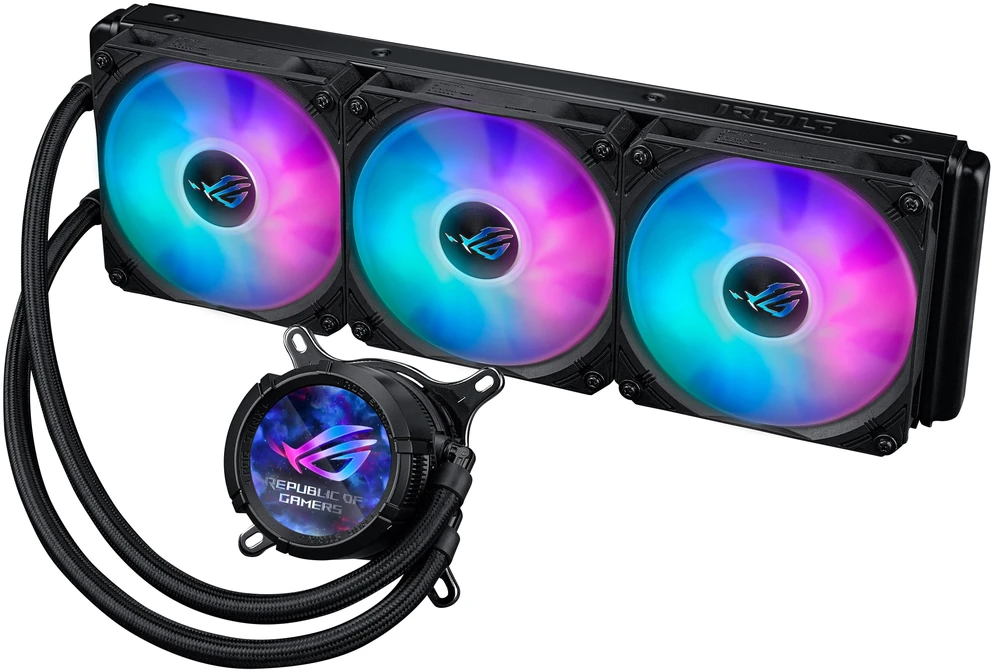 Procesoriaus aušinimo vandeniu sistema ASUS ROG STRIX LC III 360 ARGB LCD, Juodos spalvos