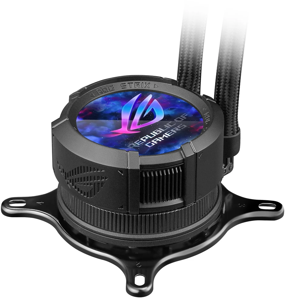 Procesoriaus aušinimo vandeniu sistema ASUS ROG STRIX LC III 360 ARGB LCD, Juodos spalvos