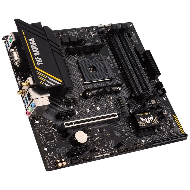 Pagrindinė plokštė Asus | TUF GAMING A520M-PLUS | Procesorių šeima AMD | Procesoriaus lizdas AM4 | DDR4 | Atminties lizdai 4 | Palaikomos standžiojo disko sąsajos SATA, M.2 | SATA jungčių skaičius 4 | Lustų rinkinys AMD A520 | Mikro ATX