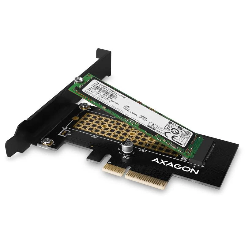 AXAGON PCI-E į M.2 SSD adapteris su įdėtu disku