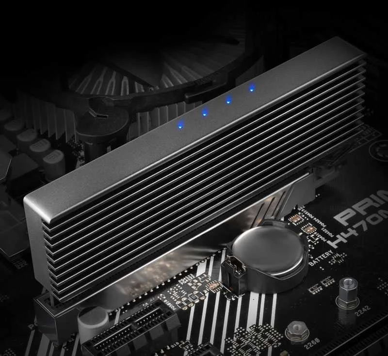 AXAGON PCI-Express x16 adapteris su aušintuvu, skirtas NVMe M.2 SSD diskui prijungti prie kompiuterio | PCEM2-XS