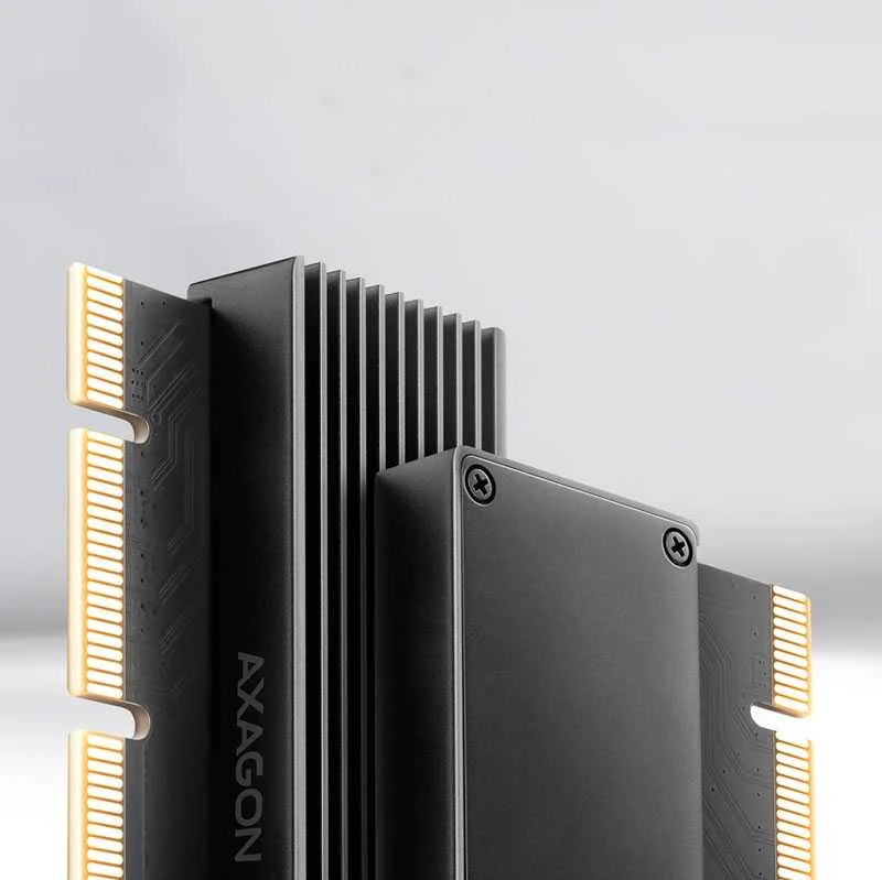AXAGON PCI-Express x16 adapteris su aušintuvu, skirtas NVMe M.2 SSD diskui prijungti prie kompiuterio | PCEM2-XS