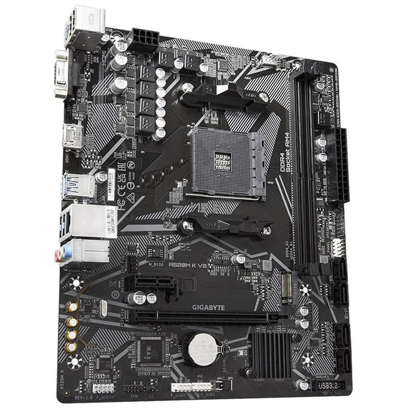Pagrindinė plokštė GIGABYTE AMD A520/AM4/Micro-ATX/Memory DDR4/Atminties lizdai 2/1xPCI-Express 3.0 1x/1xPCI-Express 3.0 16x/1xM.2/1x15pin D-sub/1xHDMI/2xUSB 2.0/4xUSB 3.2/1xPS/2/1xRJ45/3xAudio port