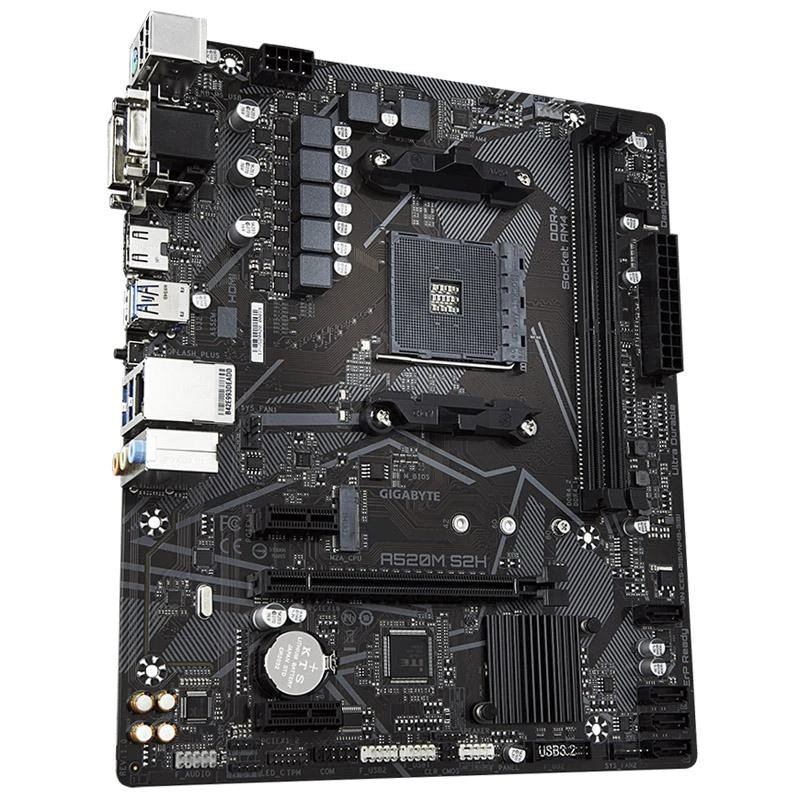 Pagrindinė plokštė Gigabyte A520M S2H, AM4, Micro-ATX, DDR4