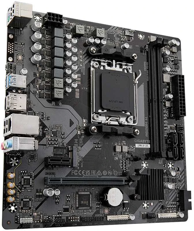 Pagrindinė plokštė Gigabyte Gigabaitas | A620M H 1,0 M/B | Procesorių šeima AMD | Procesoriaus lizdas AM5 | DDR5 DIMM | Atminties lizdai 2 | Palaikomos standžiojo disko sąsajos SATA, M.2 | SATA jungčių skaičius 4 | Lustų rinkinys AMD A620 | Mikro ATX