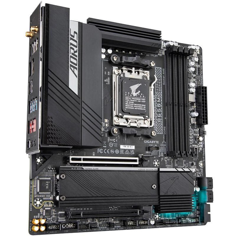 Pagrindinė plokštė GIGABYTE B650M AORUS ELITE AX  / AM5 / MicroATX / DDR5 x4 / PCI-Express 4.0 16x / 2x M.2