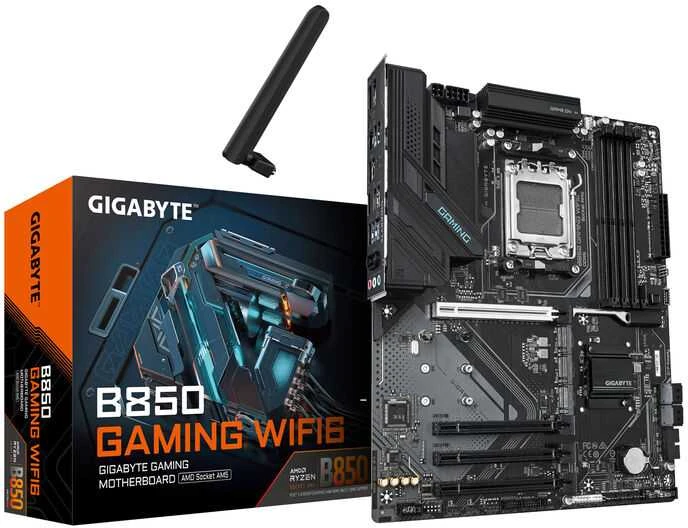 Pagrindinė plokštė GIGABYTE B850 GAMING WF6 AM5 MB 4xDDR5 4xSATA 3xM.2