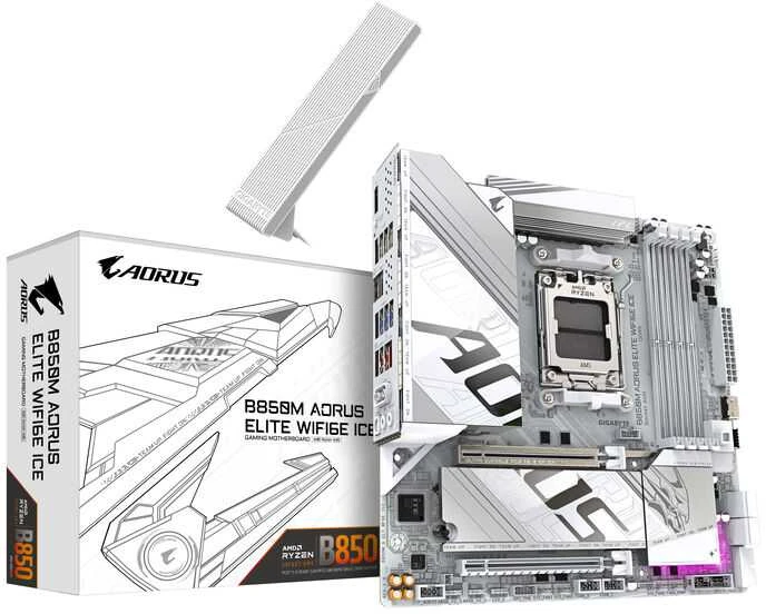 Pagrindinė plokštė „Gigabyte B850M A ELT WF6E“ | Procesorių šeima AMD | Procesoriaus lizdas AM5 | DDR5 | Palaikomos kietojo disko sąsajos SATA, M.2 | SATA jungčių skaičius 4