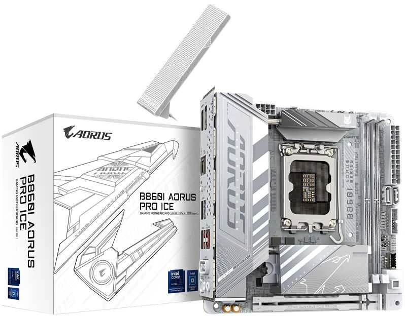 Pagrindinė plokštė GIGABYTE B860I AORUS PRO ICE LGA1851 MB 2xDDR5 2xSATA 2xM.2
