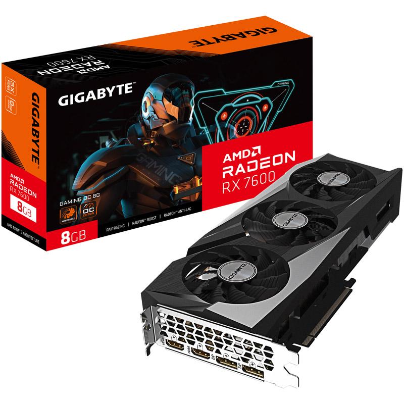 Vaizdo plokštė GIGABYTE Radeon RX7600 GAMING OC 8GB GDDR6 2xHDMI 2xDP