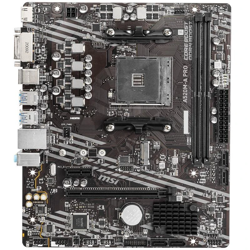 Pagrindinė plokštė MSI A520M-A PRO AM4 DDR4 1x M.2 4x SATA HDMI DVI-D M-ATX