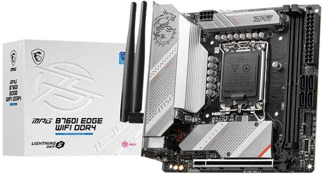 Pagrindinė plokštė MSI | MPG B760I EDGE WIFI | Procesorių šeima Intel | Procesoriaus lizdas LGA1700 | DDR5 DIMM | Atminties lizdai 2 | Palaikomos standžiojo disko sąsajos SATA, M.2 | SATA jungčių skaičius 4 | Mikroschemų rinkinys Intel B760 | Mini-ITX