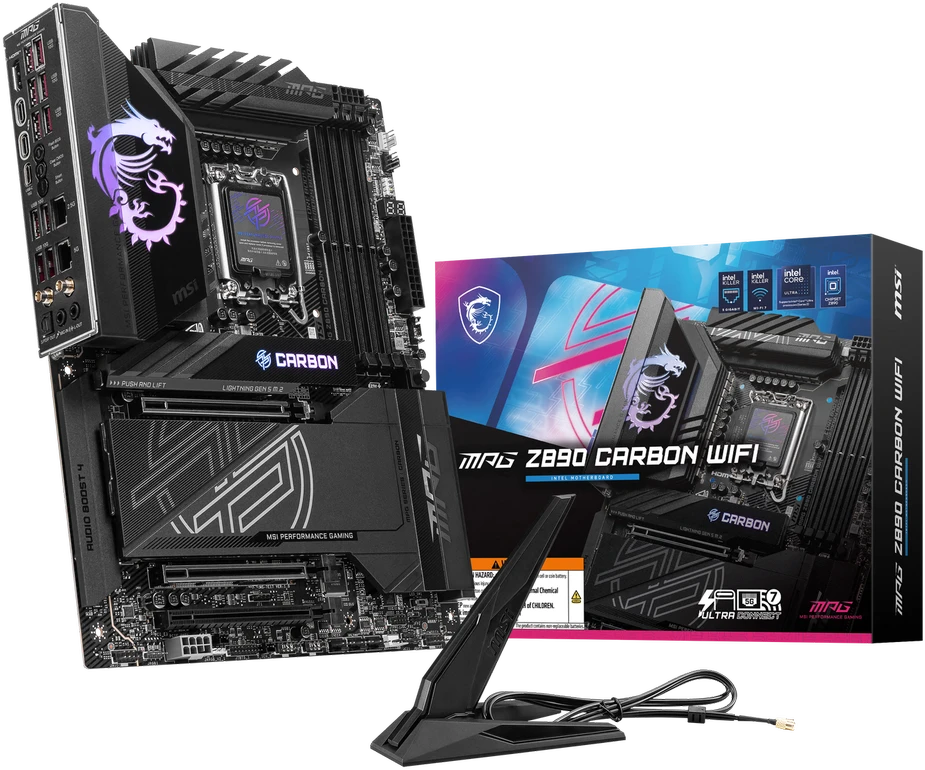 MSI MPG Z890 CARBON WIFI pagrindinė plokštė Intel Z890 LGA 1851 (Socket V1) ATX