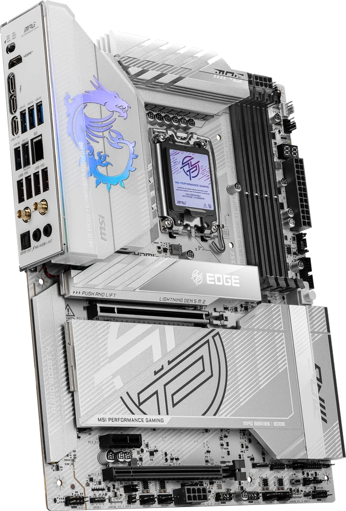 Pagrindinė plokštė MSI MPG Z890 EDGE TI WIFI | Intel Z890 | LGA1851 | ATX | Atmintis DDR5 | Atminties lizdai 4 | 1x PCI-Express 1x | 2xPCI-Express 16x | 5x M.2 | 1x HDMI | 2x Thunderbolt