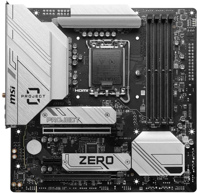 Pagrindinė plokštė MSI B760M PROJEKTAS NULIS | Procesorių šeima Intel | Procesoriaus lizdas LGA1700 | DDR5 | Palaikomos standžiojo disko sąsajos SATA, M.2 | SATA jungčių skaičius 4