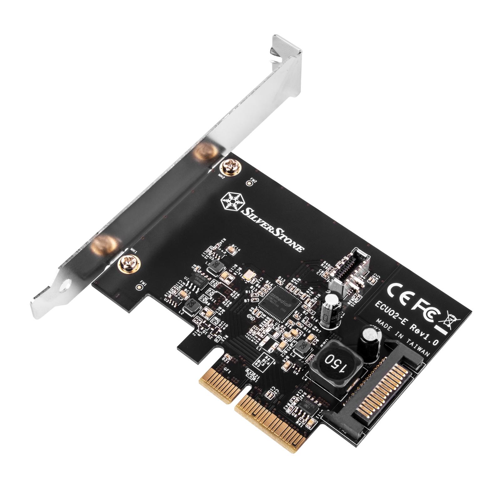 „Silverstone SST-ECU02-E“ USB adapterio plokštė, PCIe 3.0, 1x USB-C 3.1 vidinis - žemo profilio