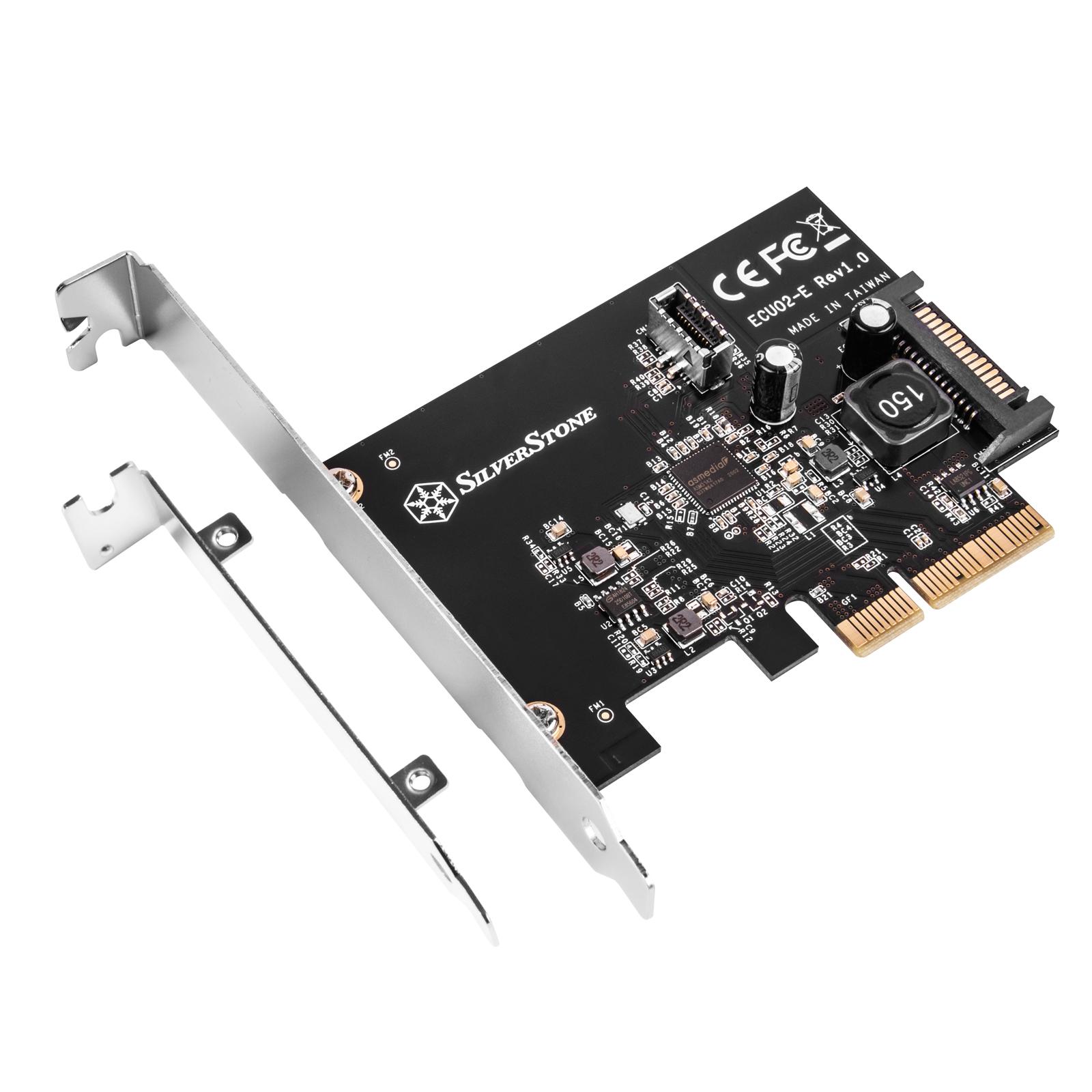„Silverstone SST-ECU02-E“ USB adapterio plokštė, PCIe 3.0, 1x USB-C 3.1 vidinis - žemo profilio