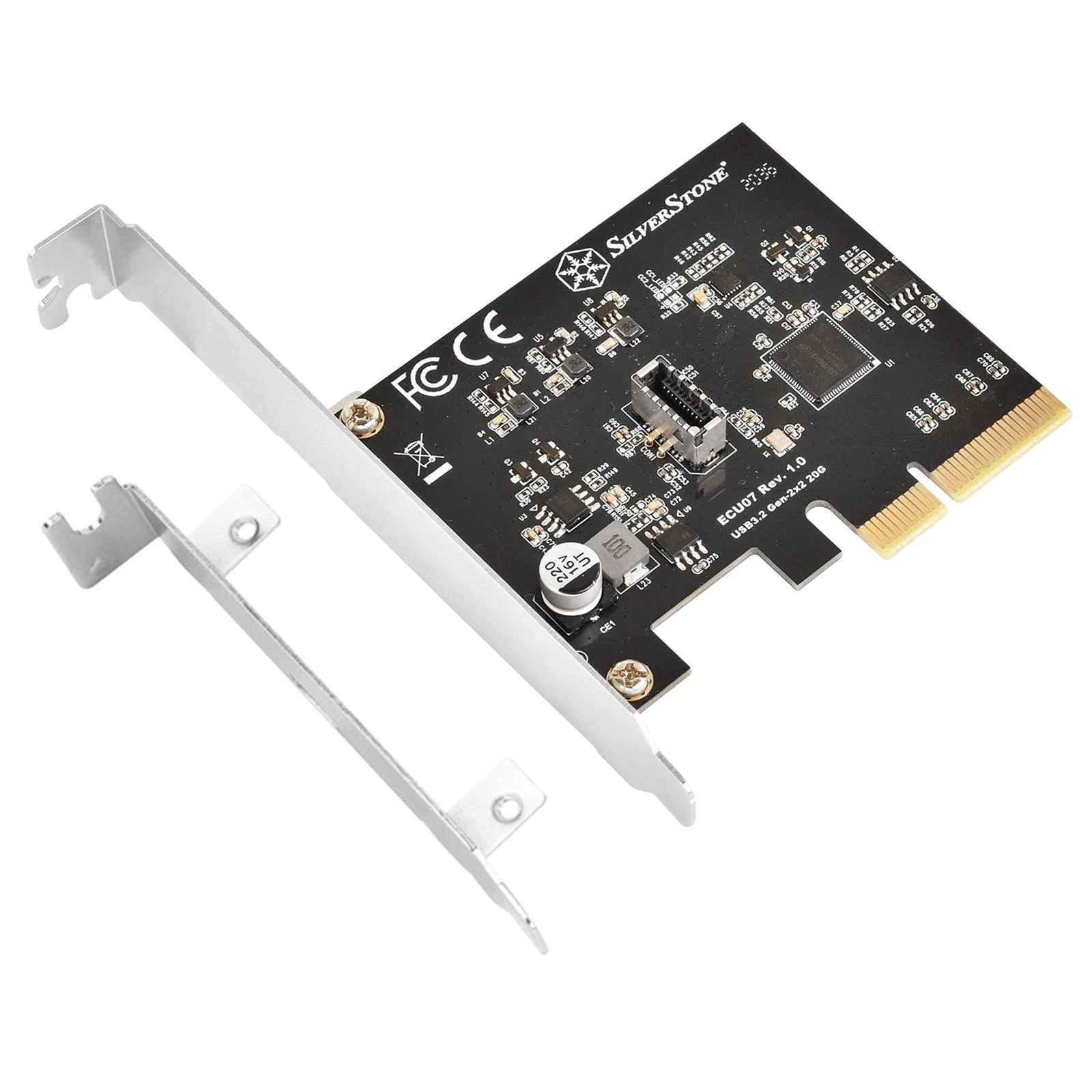 Kontroler SilverStone PCIe 3.0 x4 - 20-pin USB 3.2 Gen 2x2 (SST-ECU07)
