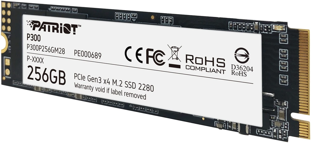 Kietasis vidinis diskas Patriot P300 M.2 PCIe Gen 3 x4 256GB SSD