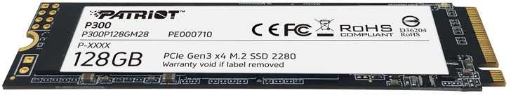 Kietasis vidinis diskas Patriot P300 M.2 PCIe Gen 3 x4 128GB SSD
