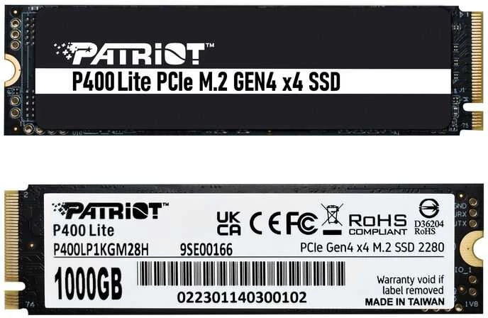 PATRIOT Viper VP400 Lite 1TB M.2 SSD NVME GEN 4X4 3500/2700MB/s