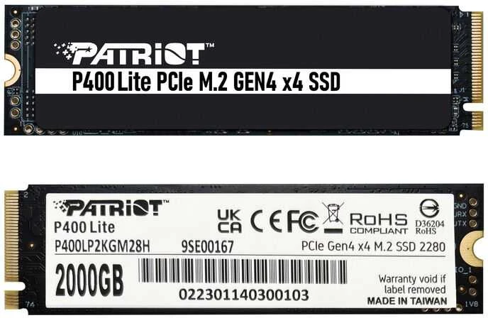 PATRIOT P400 Lite M.2 PCIe Gen 4 x4 2TB SSD