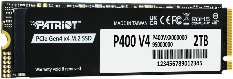 Patriot P400 V4 2 TB, SSD – PCIe 4.0 x4, NVMe 2.0, M.2 2280