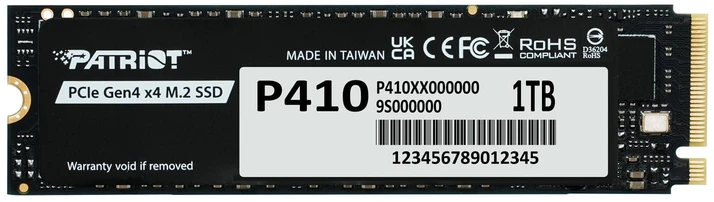 PATRIOT P410 1 TB PCIe Gen 4 x4 M.2 SSD diskas