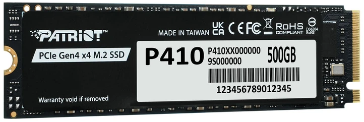 Patriot P410 PCIe NVMe 500GB