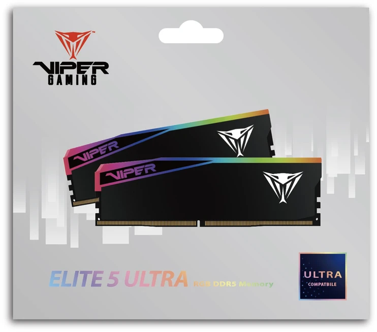 RAM Atmintis Patriot Viper Elite 5 RGB Ultra, DDR5, 64 GB, 6400MHz, CL32 (VEUR564G6432K)