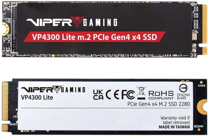 M.2 SSD - Patriot Memory VP4300 Lite 4TB PCIe 4.0 7400MB/s Skaitymas 6000MB/s Rašymas