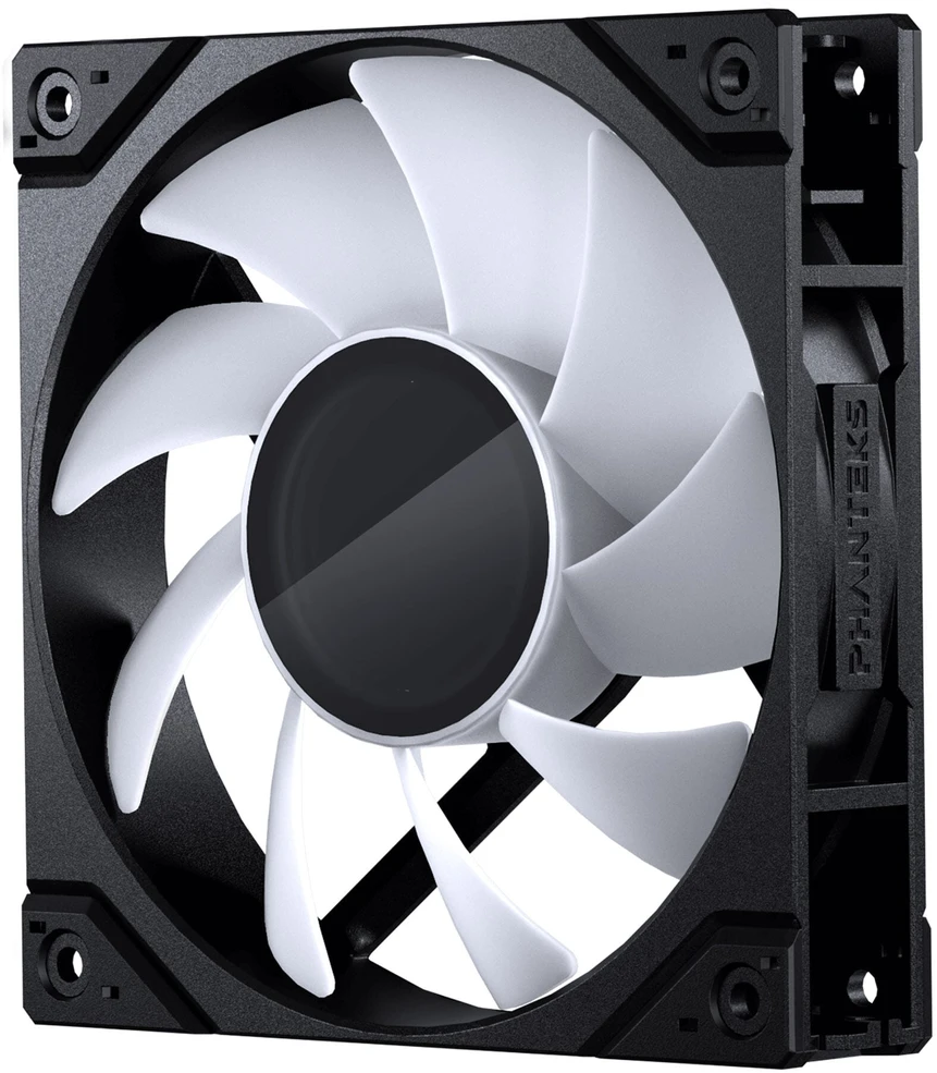 PHANTEKS "6-pack", 3-pack M25 Gen2 D-RGB Standard Fans + 3-pack M25 Gen2 D-RGB Reverse Blade Fans, 120mm - juodas