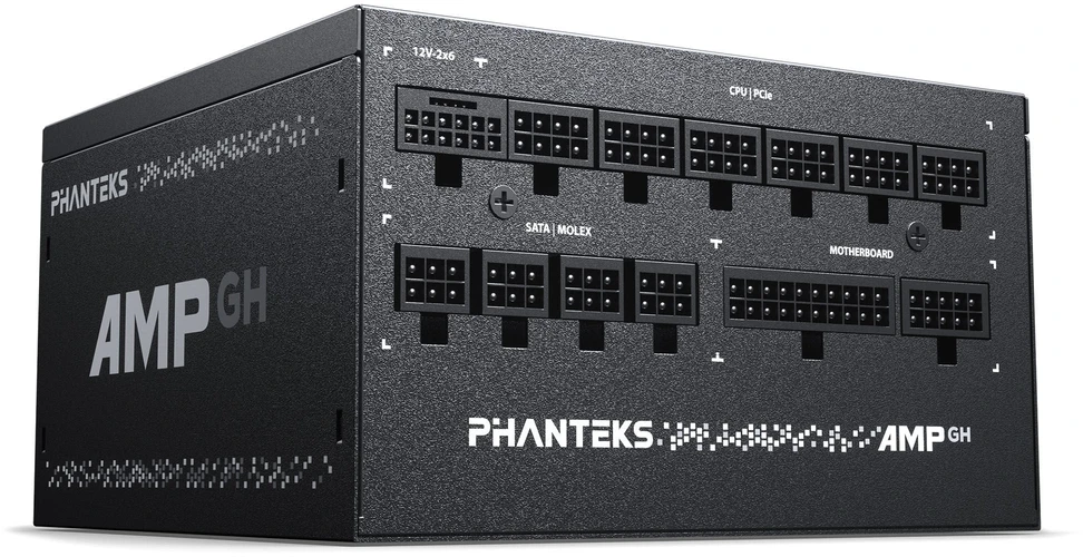 PHANTEKS AMP GH 1200W 80 PLUS Platinum PSU, PCIe 5.1, ATX 3.1 – 1.200 Watt, juodos spalvos
