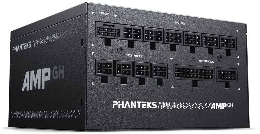PHANTEKS AMP GH 1200W 80 PLUS Platinum PSU, PCIe 5.1, ATX 3.1 – 1.200 Watt, juodos spalvos