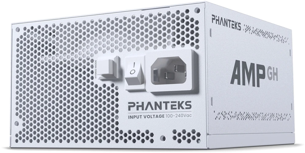 „Phanteks AMP GH 750W 80 PLUS Gold“ maitinimo šaltinis, PCIe 5.1, ATX 3.1 × 750 vatų, baltas