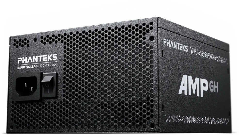 „Phanteks AMP GH V2 1000W 80 PLUS Platinum“ maitinimo šaltinis, PCIe 5.1, ATX 3.1 × 1000 vatų, Juodas