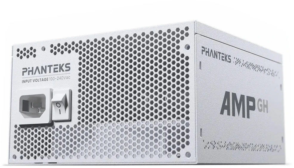 PHANTEKS AMP GH V2 1000W 80 PLUS Platinum maitinimo blokas, PCIe 5.1, ATX 3.1 × 1000 W, baltos spalvos