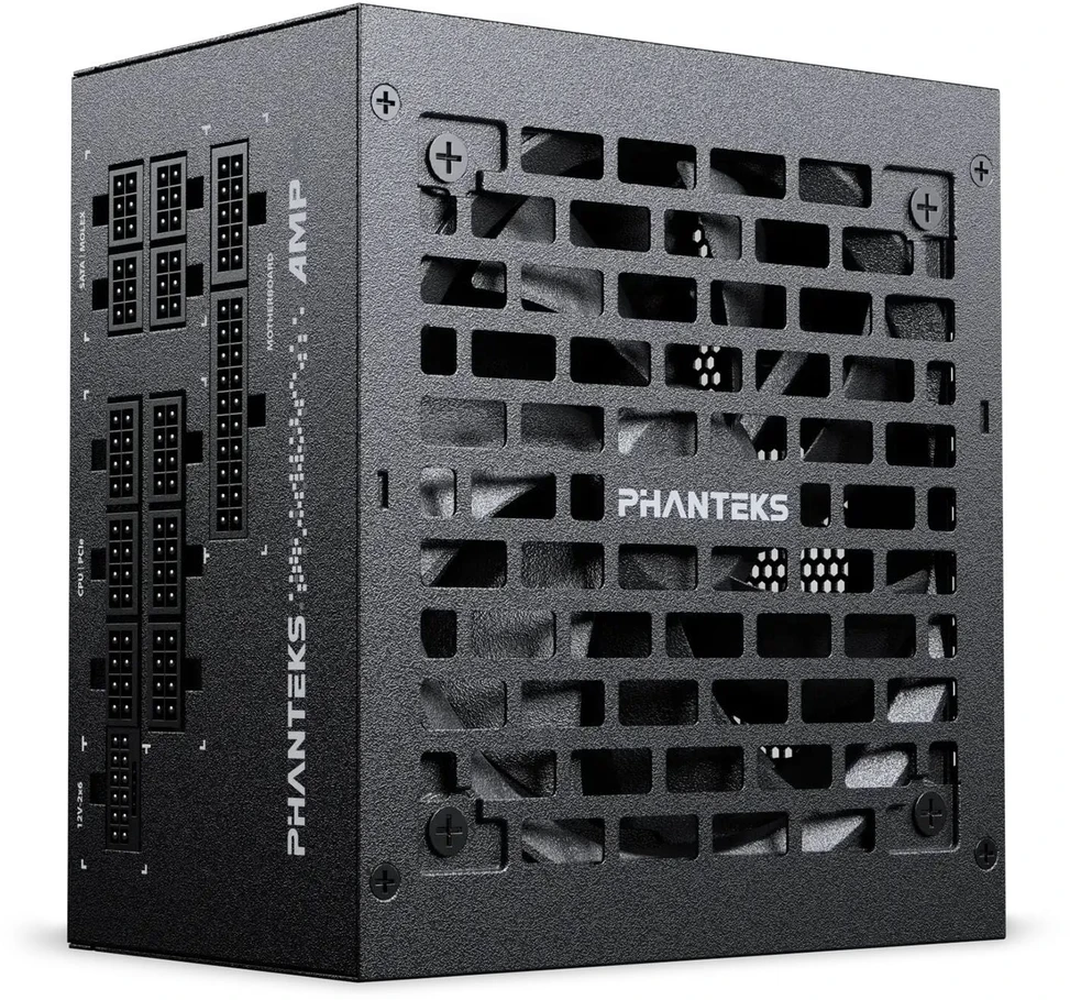 „Phanteks AMP GH V2 1000W 80 PLUS Platinum“ maitinimo šaltinis, PCIe 5.1, ATX 3.1 × 1000 vatų, Juodas