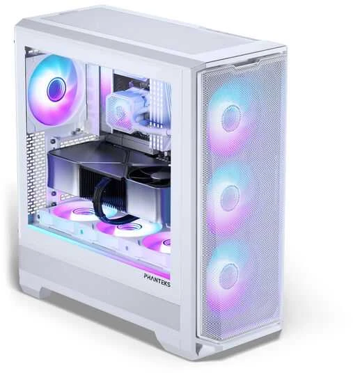 PHANTEKS Eclipse G400A PC-kompiuterio korpusas, Midi-Tower, E-ATX, Tempered Glass, D-RGB – baltos spalvos